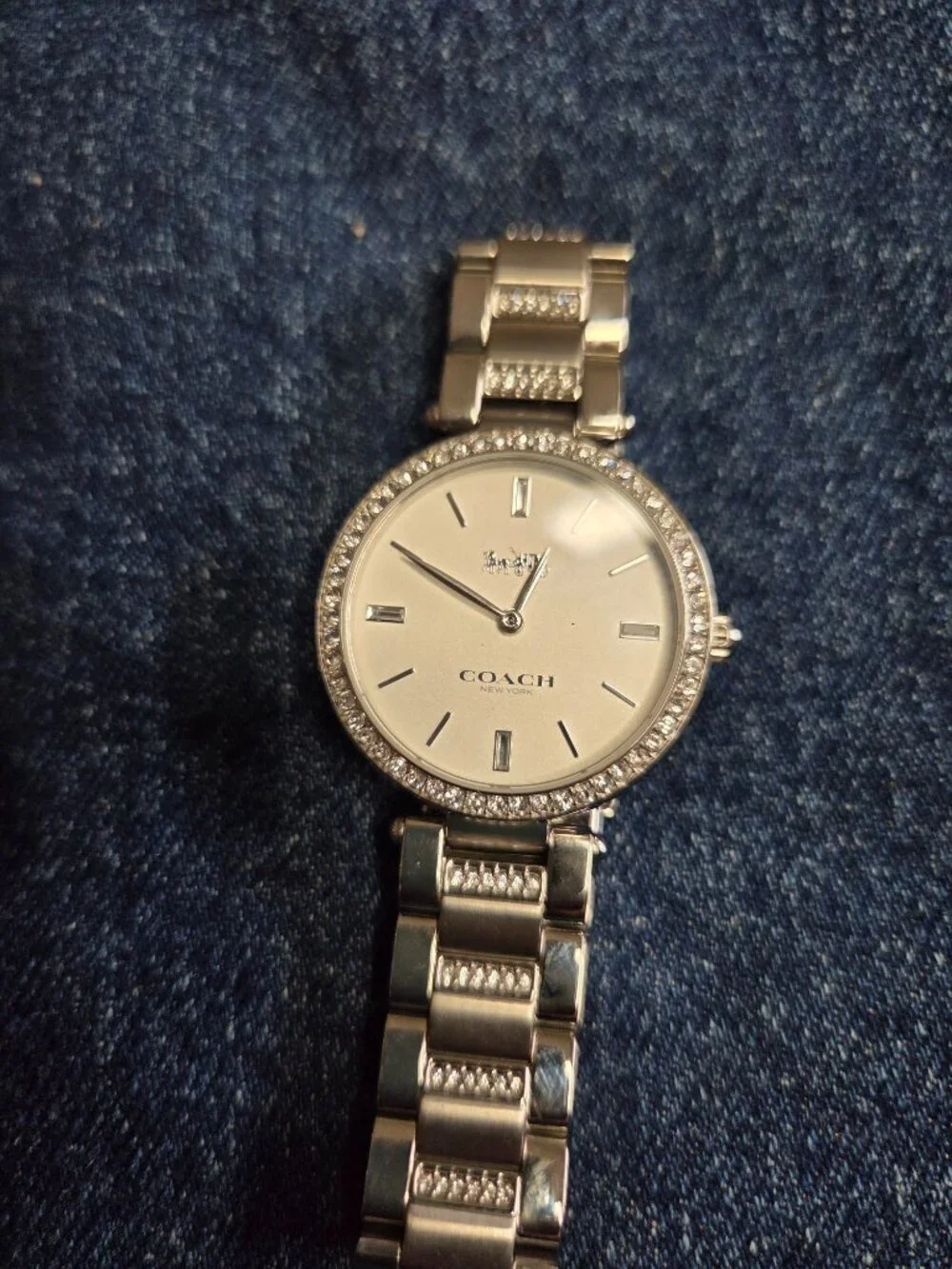 Women's - Coach Park Silver Bracelet Watch - Quartz with New Battery